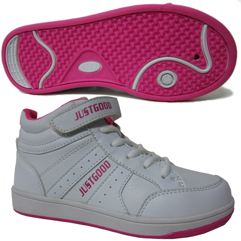 SNEAKER SCHOOL SHOES STYLE NO.6211 OUTSOLE WHITE-FUSCHIA.