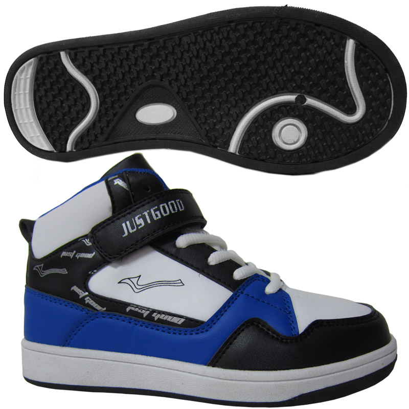 SNEAKER SCHOOL SHOES STYLE NO.6211-1E BLACK-WHITE-BLUE